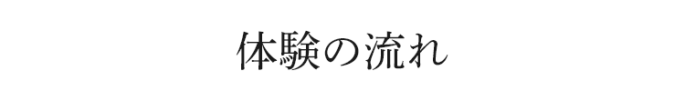 体験の流れ